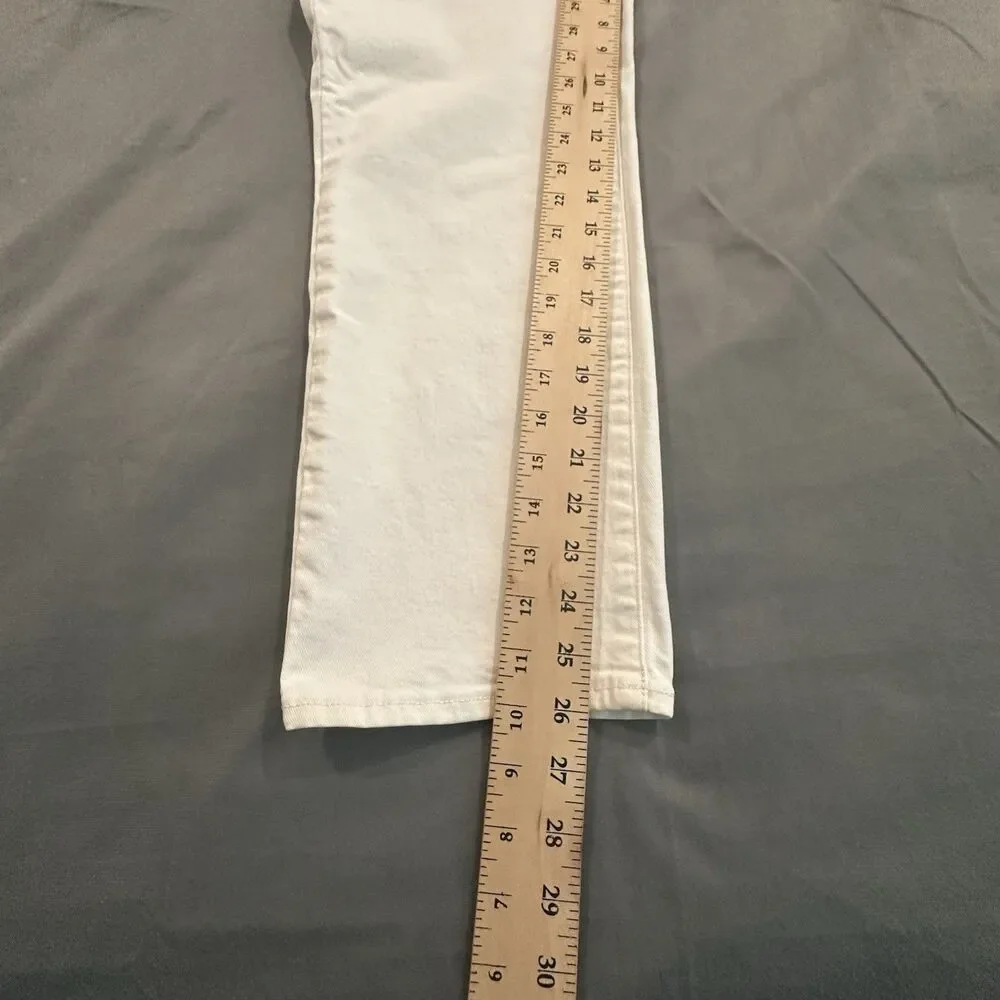 Lucky Brand Jeans Sweet Mid Rise Crop Straight Leg Stretch Womens 8x29 White - Picture 4 of 12
